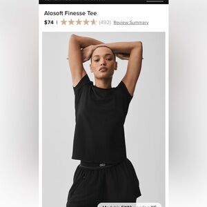 Black Alo Soft Finesse Tee